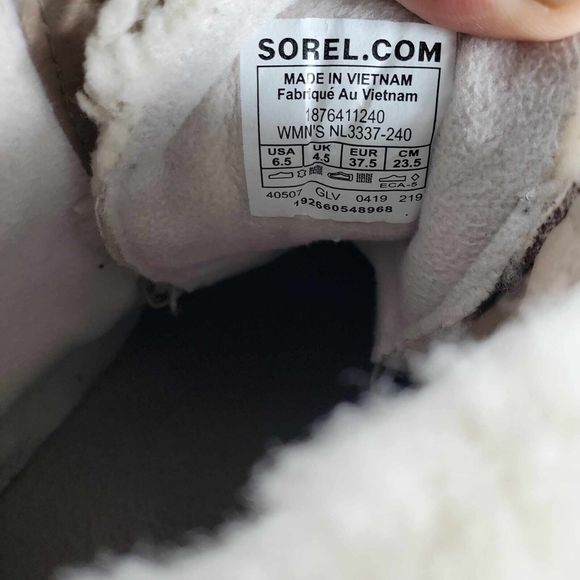Sorel Harlow Lace Cozy Bootie Tan Suede Sherpa Women's Size 6.5 Winter Boots - Picture 11 of 11